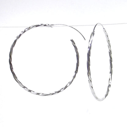 Coppia ORECCHINI cerchio argento - TWIST