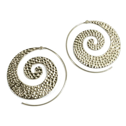 ORECCHINI ETNICI Ottone lucido ORECCHINI | SPIRALE | BOHO - style