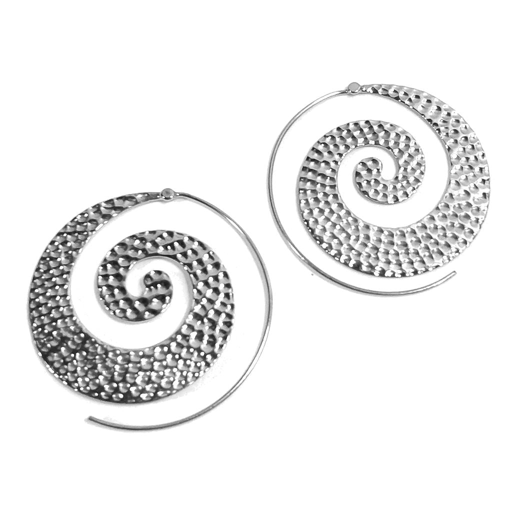 ORECCHINI ETNICI Ottone lucido ORECCHINI | SPIRALE | BOHO - style