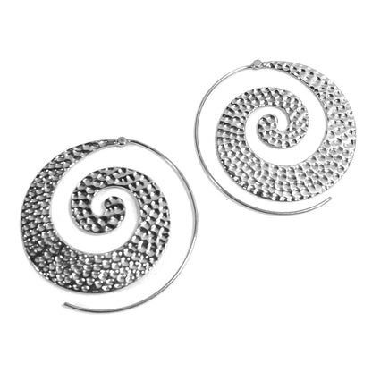 ORECCHINI ETNICI Ottone lucido ORECCHINI | SPIRALE | BOHO - style