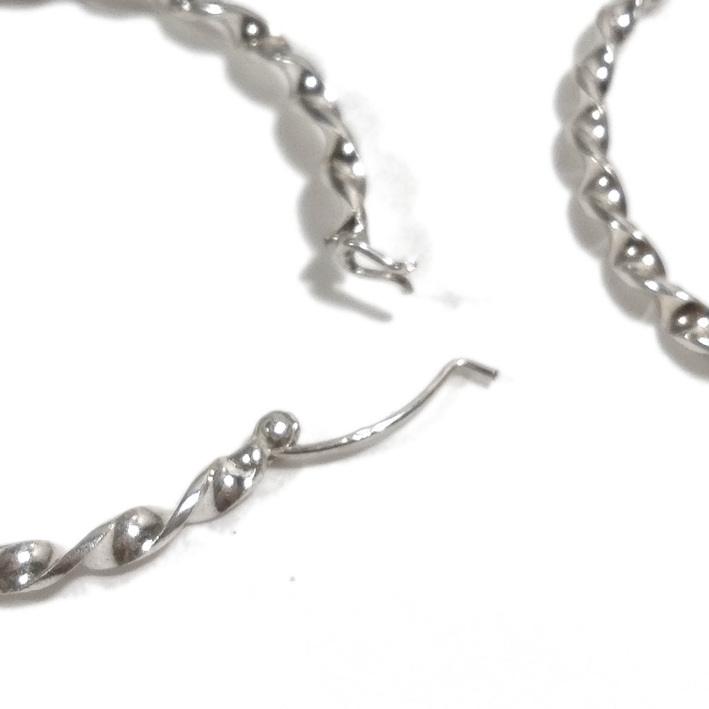 Coppia ORECCHINI cerchio argento - donna spirale - Campanelle argento