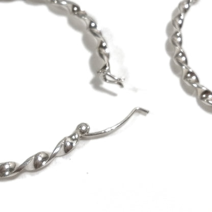 Coppia ORECCHINI cerchio argento - donna spirale - Campanelle argento