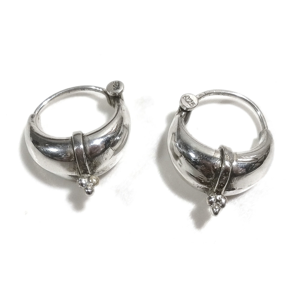 ORECCHINI etnici cerchio in argento 925 - TRIBAL