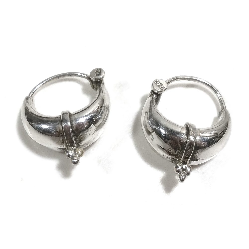 ORECCHINI etnici cerchio in argento 925 - TRIBAL