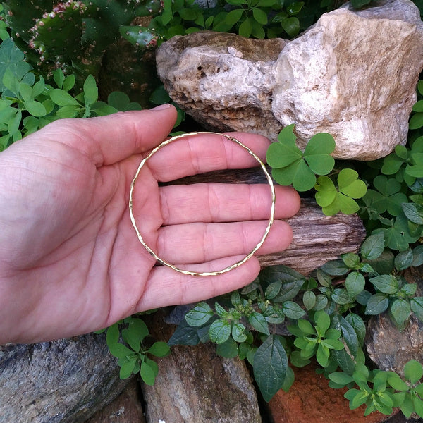 ORECCHINI a CERCHIO grande SETU in Ottone lucido ORECCHINI | Cerchio