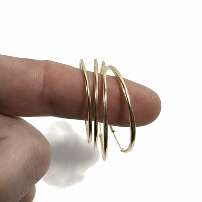 ORECCHINI CERCHIO in Argento 925 dorato | Cerchi Color ORO | Gioielli in argento