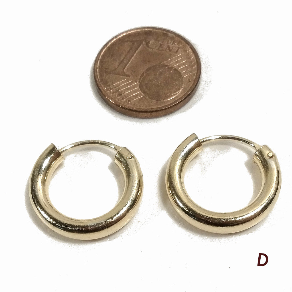 ORECCHINI CERCHIO in Argento 925 dorato – immagine9