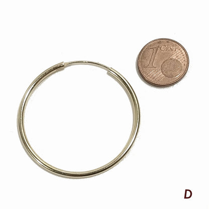 ORECCHINI CERCHIO in Argento 925 dorato | Cerchi Color ORO | Gioielli in argento