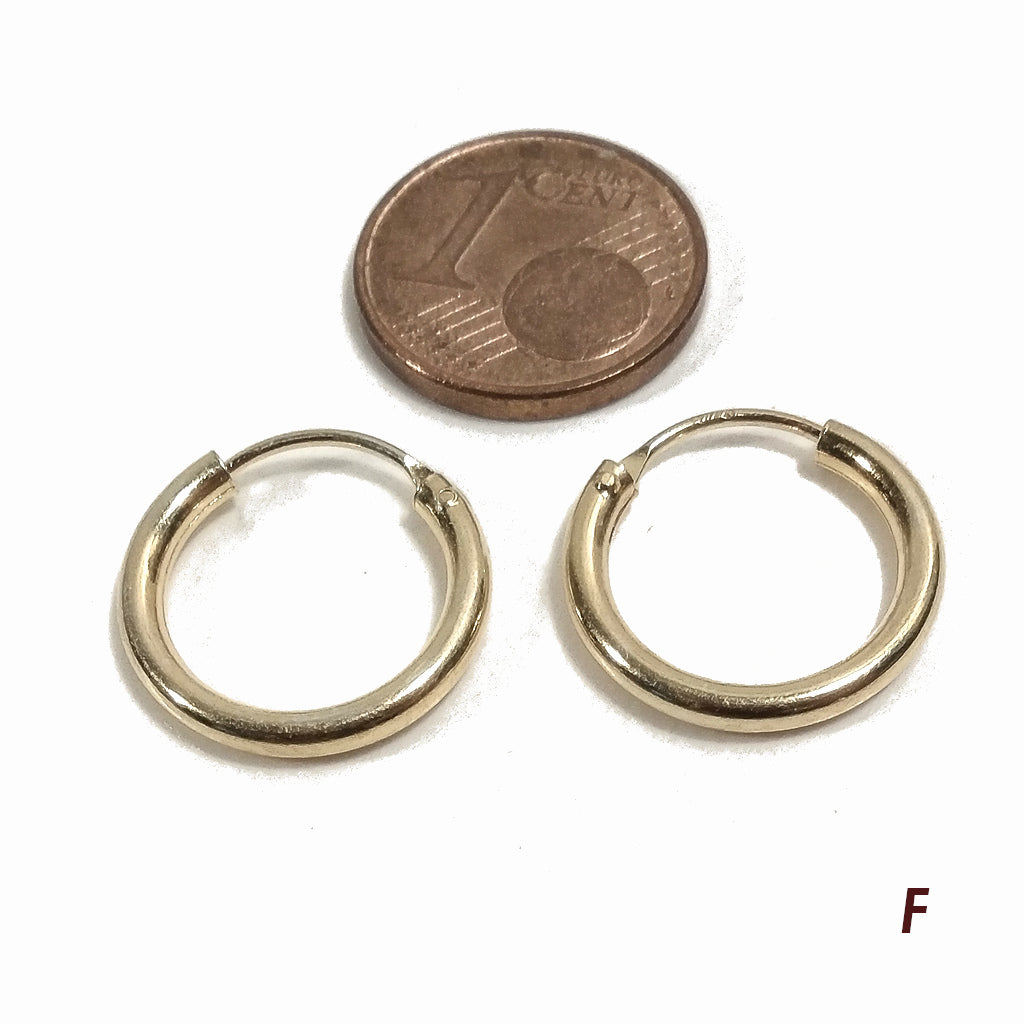 ORECCHINI CERCHIO in Argento 925 dorato – immagine11
