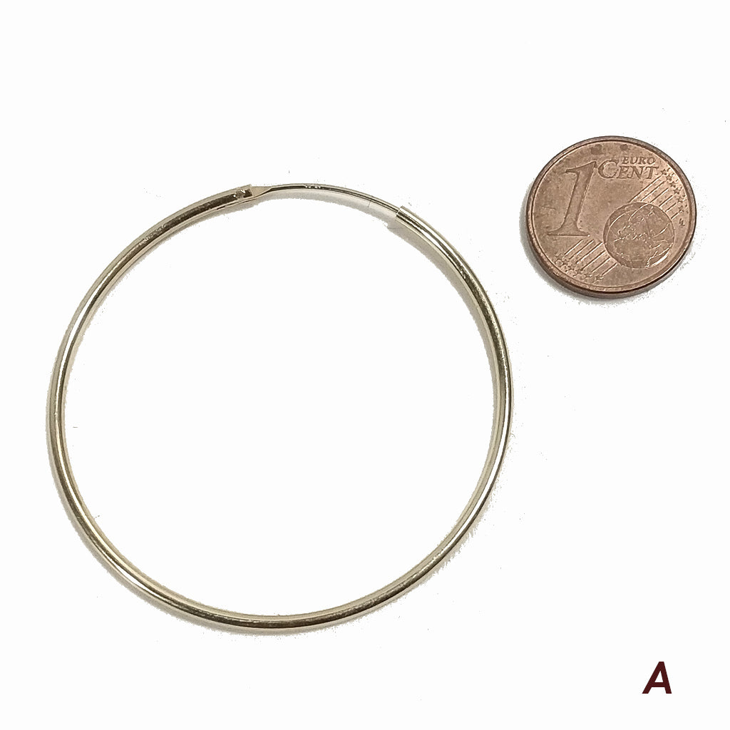 ORECCHINI CERCHIO in Argento 925 dorato | Cerchi Color ORO | Gioielli in argento