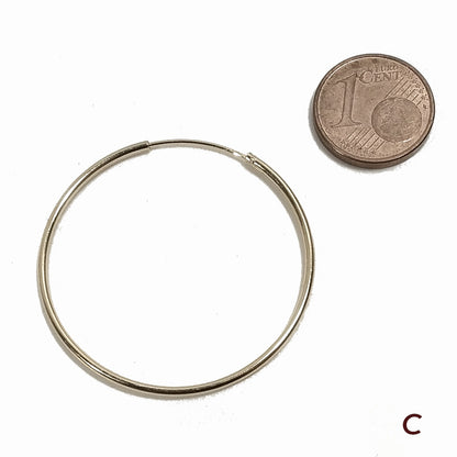 ORECCHINI CERCHIO in Argento 925 dorato | Cerchi Color ORO | Gioielli in argento