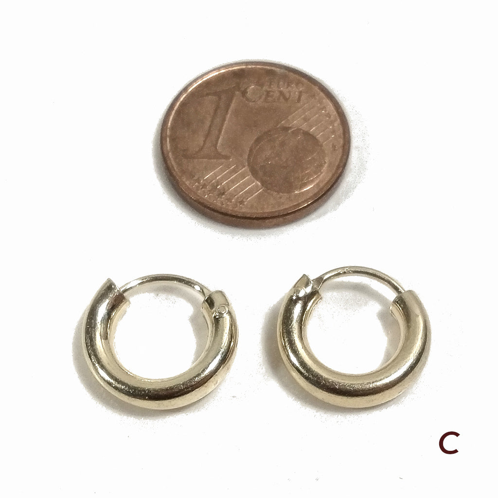 ORECCHINI CERCHIO in Argento 925 dorato – immagine8