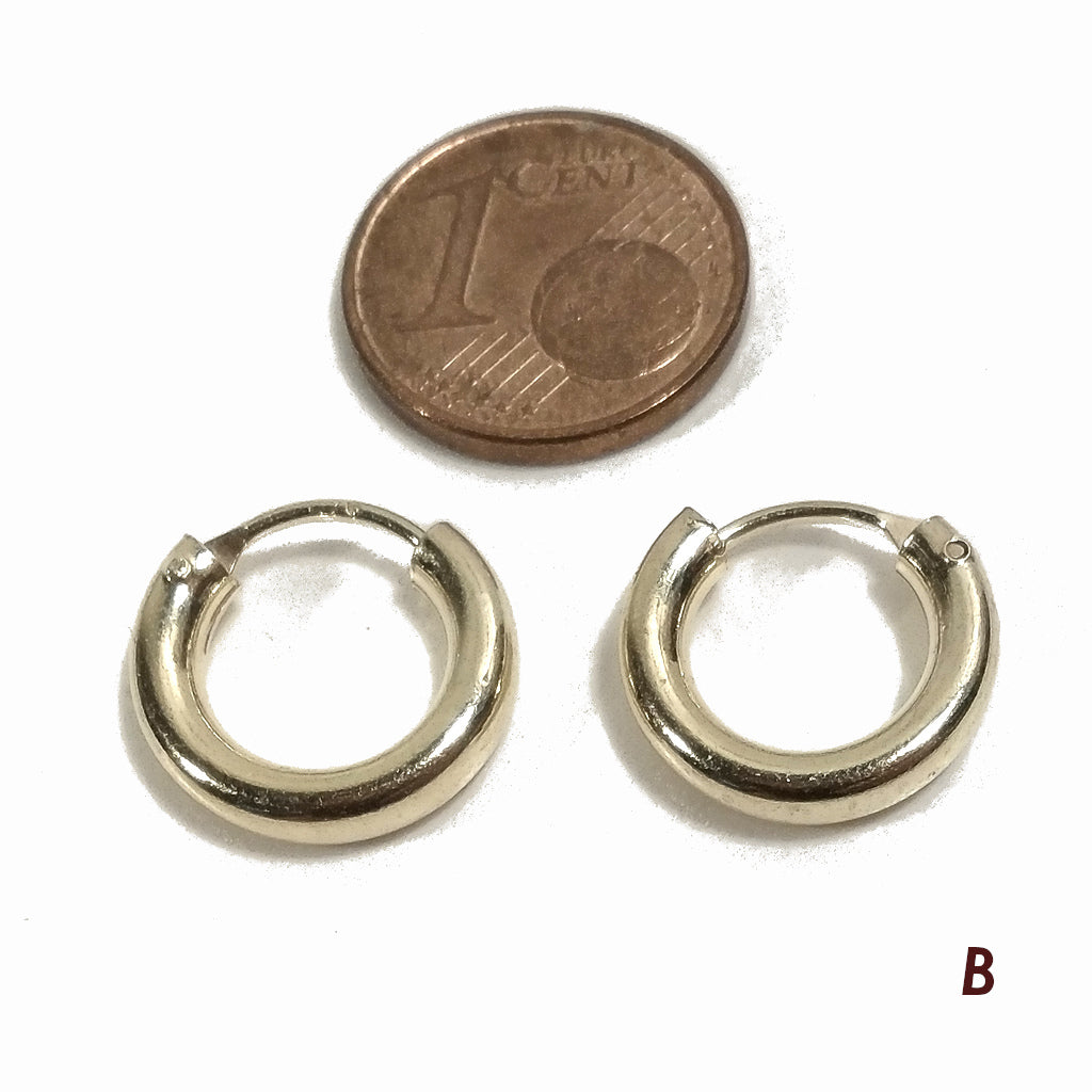 ORECCHINI CERCHIO in Argento 925 dorato | Cerchi Color ORO | Gioielli in argento