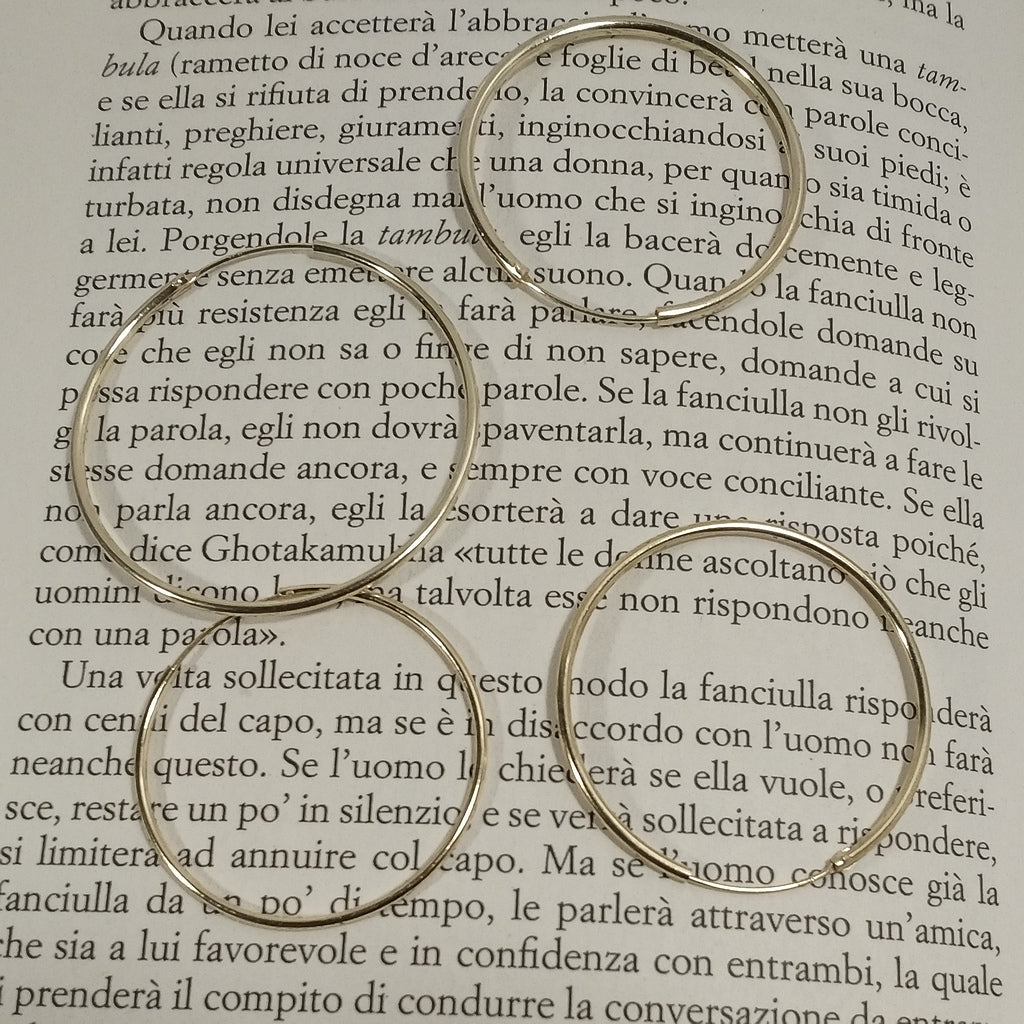 ORECCHINI CERCHIO in Argento 925 dorato | Cerchi Color ORO | Gioielli in argento