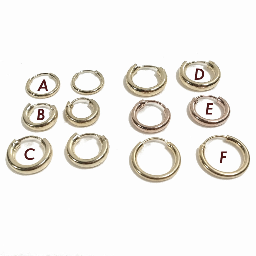 ORECCHINI CERCHIO in Argento 925 dorato | Cerchi Color ORO | Gioielli in argento