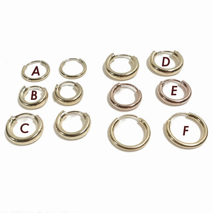 ORECCHINI CERCHIO in Argento 925 dorato | Cerchi Color ORO | Gioielli in argento
