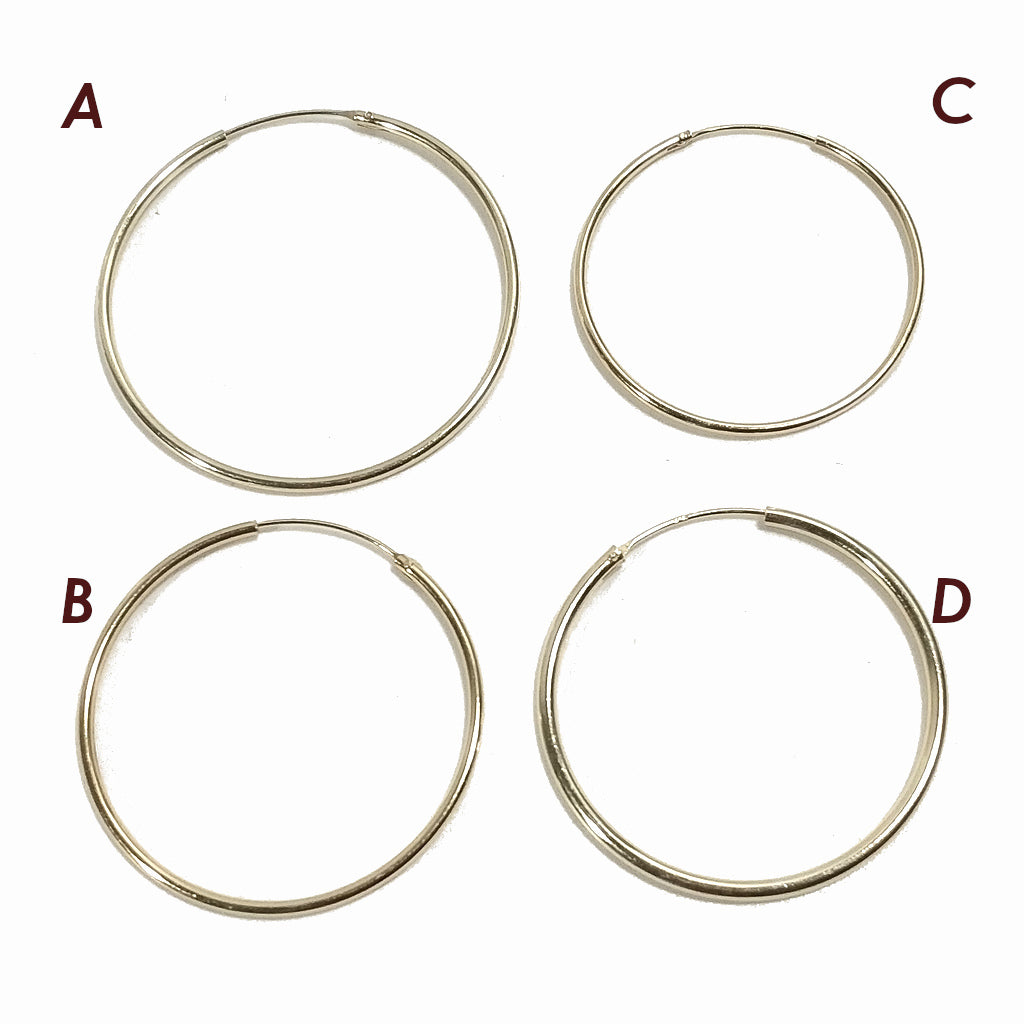 ORECCHINI CERCHIO in Argento 925 dorato | Cerchi Color ORO | Gioielli in argento
