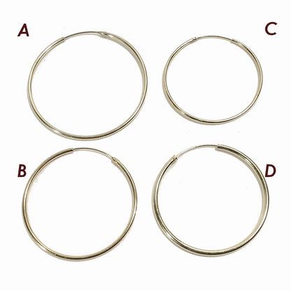 ORECCHINI CERCHIO in Argento 925 dorato | Cerchi Color ORO | Gioielli in argento