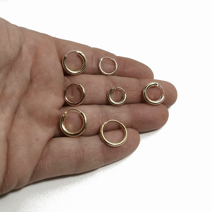 ORECCHINI CERCHIO in Argento 925 dorato | Cerchi Color ORO | Gioielli in argento