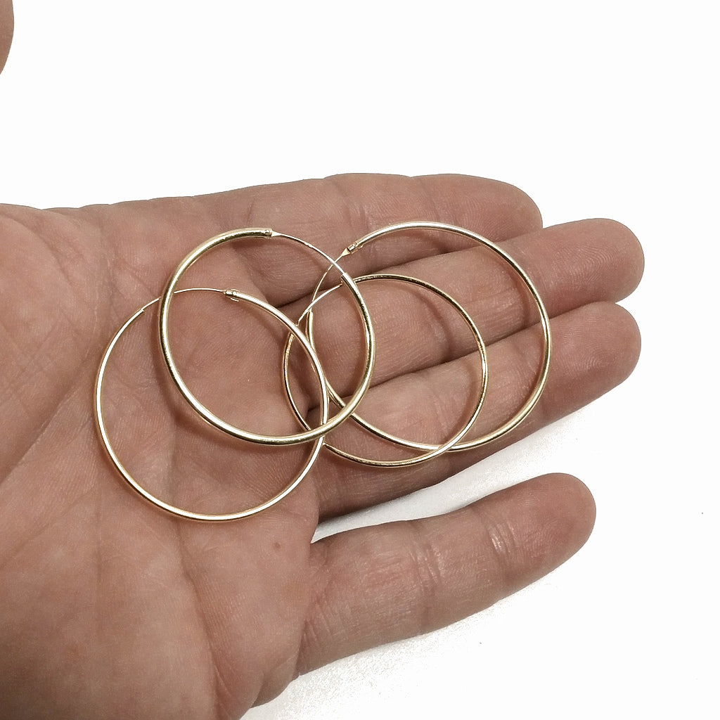 ORECCHINI CERCHIO in Argento 925 dorato | Cerchi Color ORO | Gioielli in argento