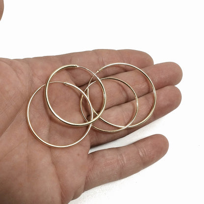 ORECCHINI CERCHIO in Argento 925 dorato | Cerchi Color ORO | Gioielli in argento