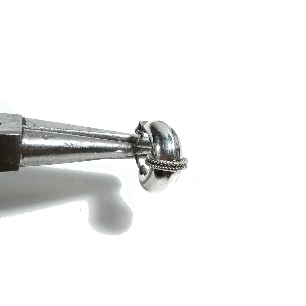 Orecchini cerchio argento - uomo e donna - filigrana | HOOPS