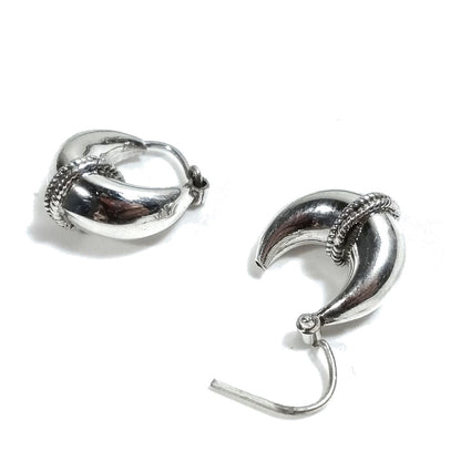 Orecchini cerchio argento - uomo e donna - filigrana | HOOPS