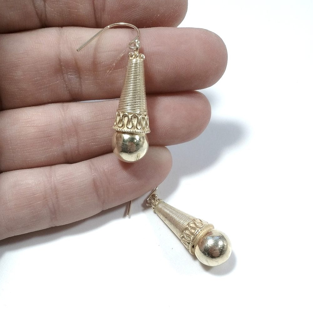 ORECCHINI ETNICI Argento 925 dorato Orecchini artigianali | ETNICO