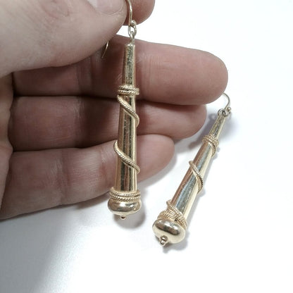 ORECCHINI ETNICI Argento 925 dorato Orecchini artigianali | ETNICO