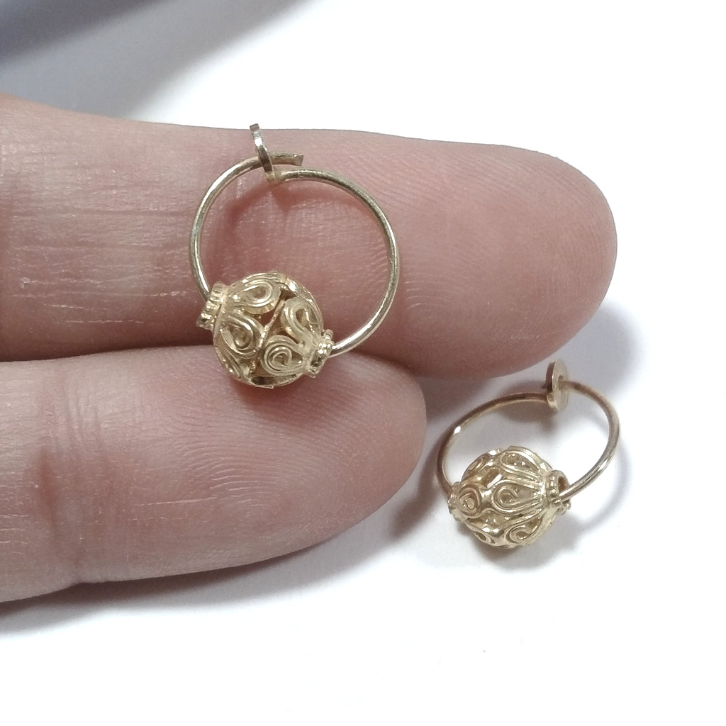 ORECCHINI ETNICI Oro 18 carati ORECCHINI artigianali | ETNICO – immagine4