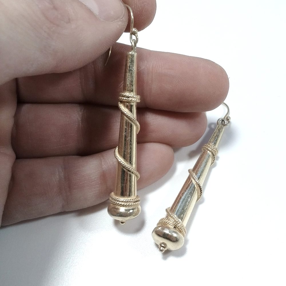 ORECCHINI ETNICI Argento 925 dorato ORECCHINI artigianali | ETNICO – immagine5