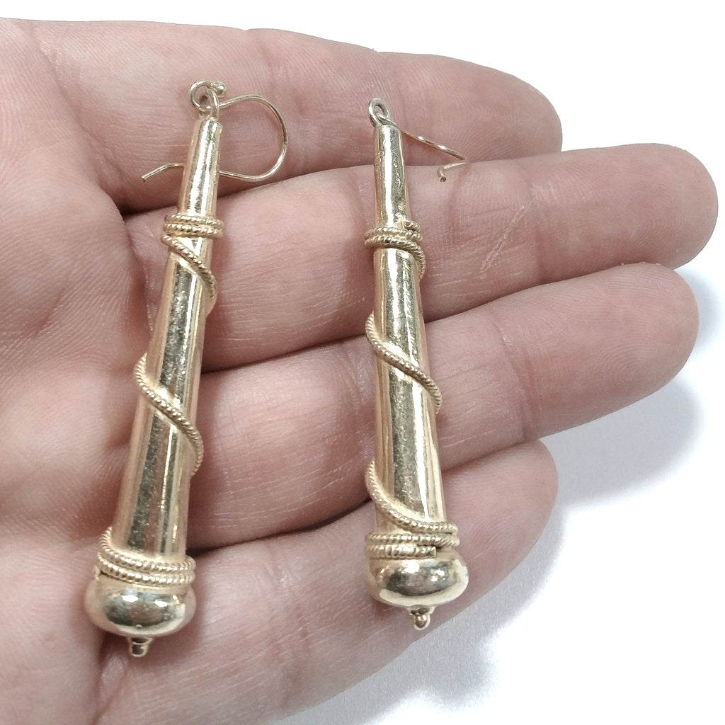 ORECCHINI ETNICI Argento 925 dorato Orecchini artigianali | ETNICO