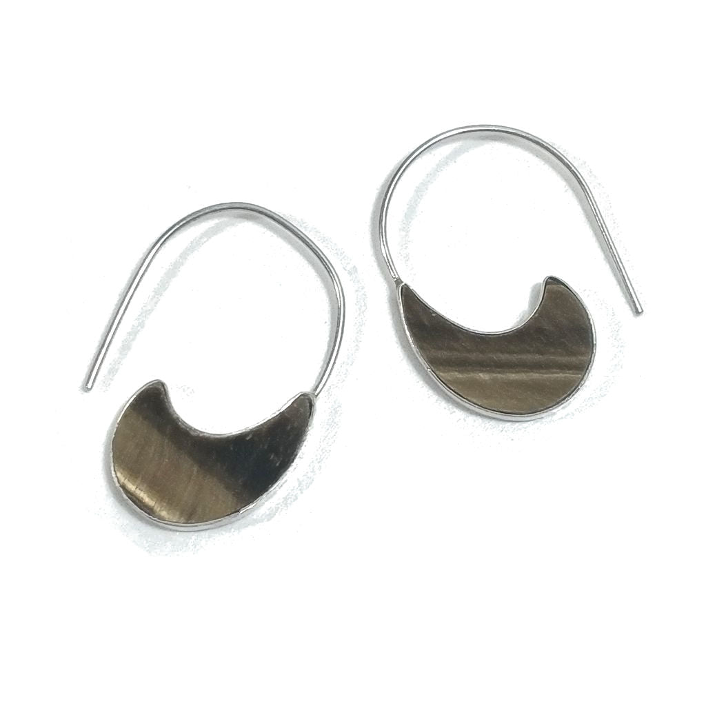 ORECCHINI Argento 925 ORECCHINI artigianali Occhio di Tigre | orecchini contemporanei