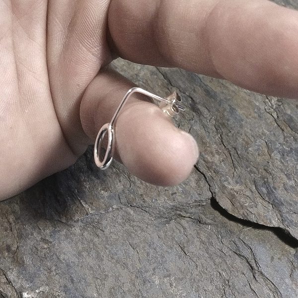 ORECCHINI KATAR cerchio da lobo argento | Orecchini artigianali