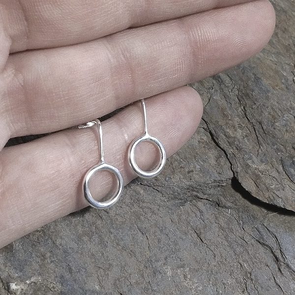 ORECCHINI KATAR cerchio da lobo argento | Orecchini artigianali