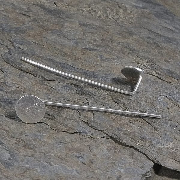 ORECCHINI artigianali in argento satinato - DAZE