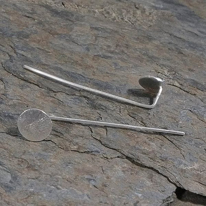ORECCHINI artigianali in argento satinato - DAZE
