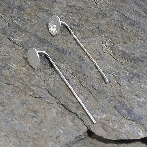 ORECCHINI artigianali in argento satinato - DAZE