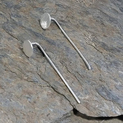ORECCHINI artigianali in argento satinato - DAZE