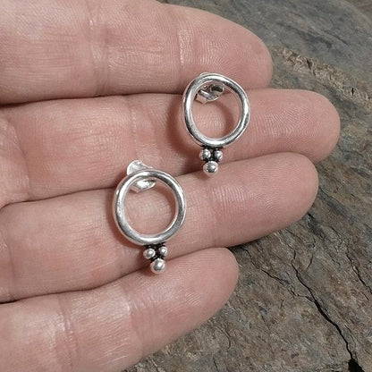 ORECCHINI BHINI da lobo in ARGENTO artigianali | Campanelle in argento – immagine3