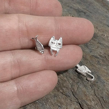 ORECCHINI - FRITZ THE CAT da lobo in ARGENTO artigianali | Campanelle in argento