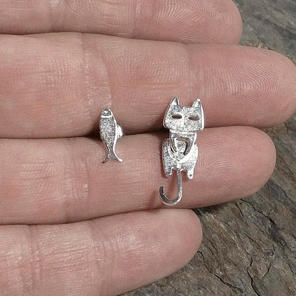 ORECCHINI - FRITZ THE CAT da lobo in ARGENTO artigianali | Campanelle in argento
