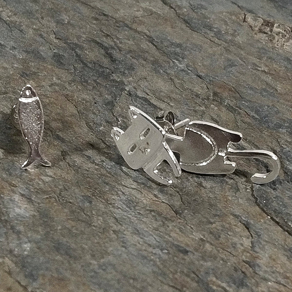 ORECCHINI - FRITZ THE CAT da lobo in ARGENTO artigianali | Campanelle in argento