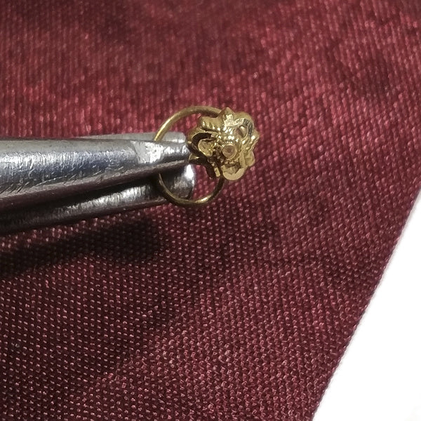 ORECCHINI da naso indiani oro AMI | con Spirale | ORO 18 ct | Piercing INDIA