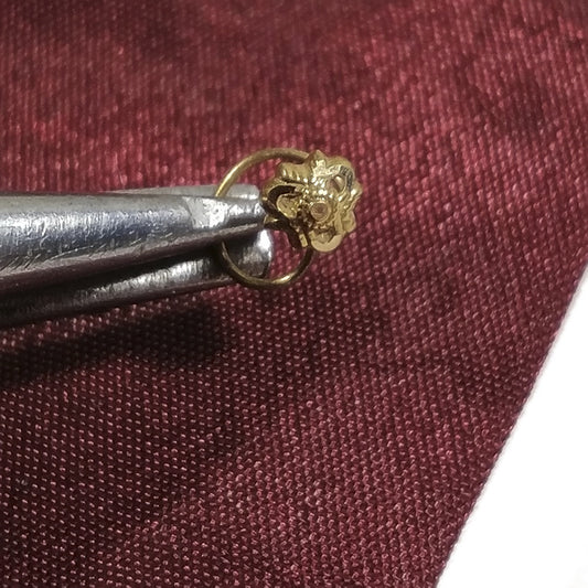 ORECCHINI da naso indiani oro AMI | con Spirale | ORO 18 ct | Piercing INDIA