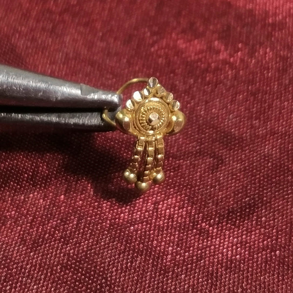 ORECCHINI da naso indiani oro KOLAVERI | con Spirale | ORO 18 ct | Piercing INDIA