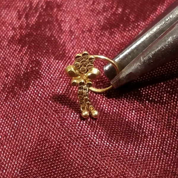 ORECCHINI da naso indiani oro AIZA | con Spirale | ORO 18 ct | Piercing INDIA