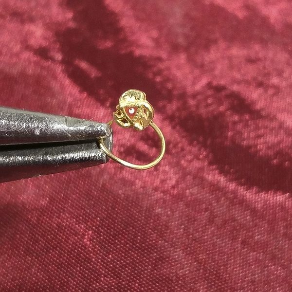 Orecchino da naso indiano oro 18 carati 4 mm - BENU