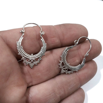 ORECCHINI ETNICI Argento 925 Orecchini artigianali | Cerchio