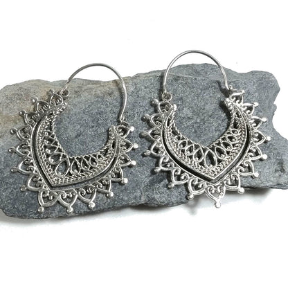 ORECCHINI ETNICI Argento 925 Orecchini artigianali | Cerchio